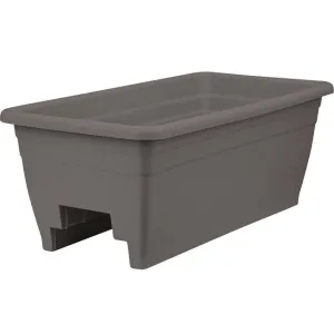 24 in. Deck Rail Planter, Gray