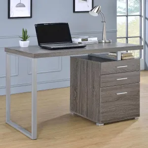 3-drawer Brennan Office Desk Weathered Grey