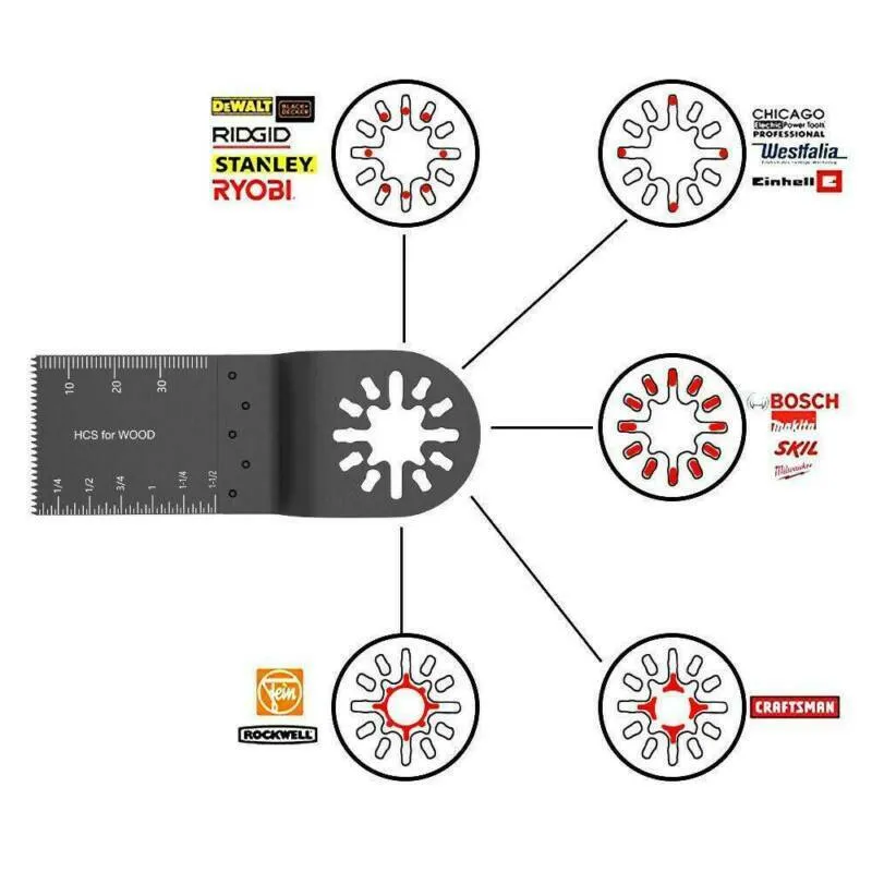 66Pcs Oscillating Multitool saw blade sandpaper For Fein Multimaster Ryobi Milwaukee Hitachi Black&amp;Decker Chicago Dewalt Bosch