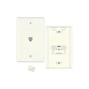 Allen Tel AT317-4-15 Flush Mount Duplex, 4-Conductor E-Z Outlet, White