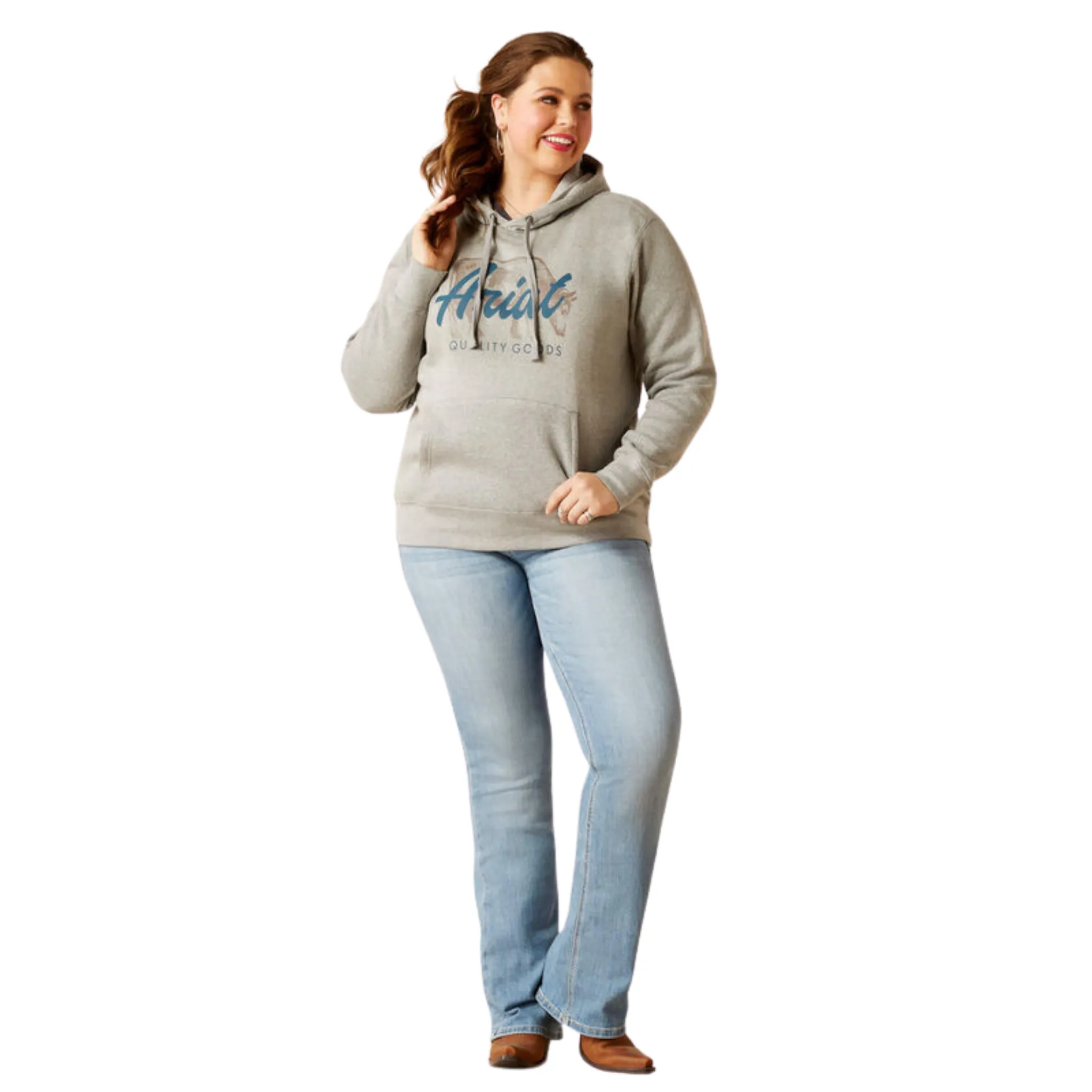 ARIAT WOMEN'S REAL GRAZING HOODIE - 10046454