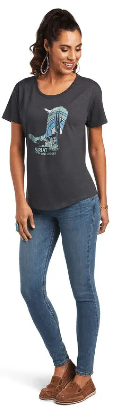 Ariat Women's Soaring Boot Charcoal Tee 10040963