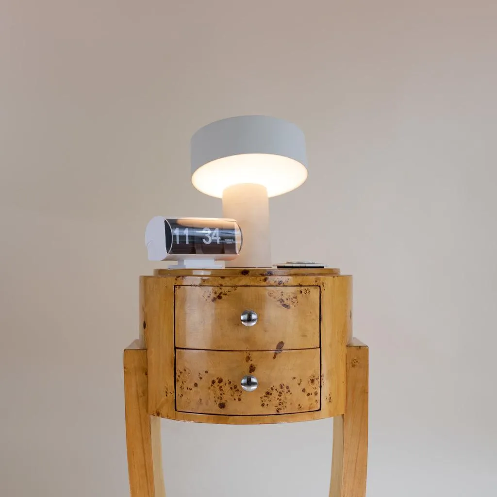 Art Deco Bedside Table | Burl Wood Furniture