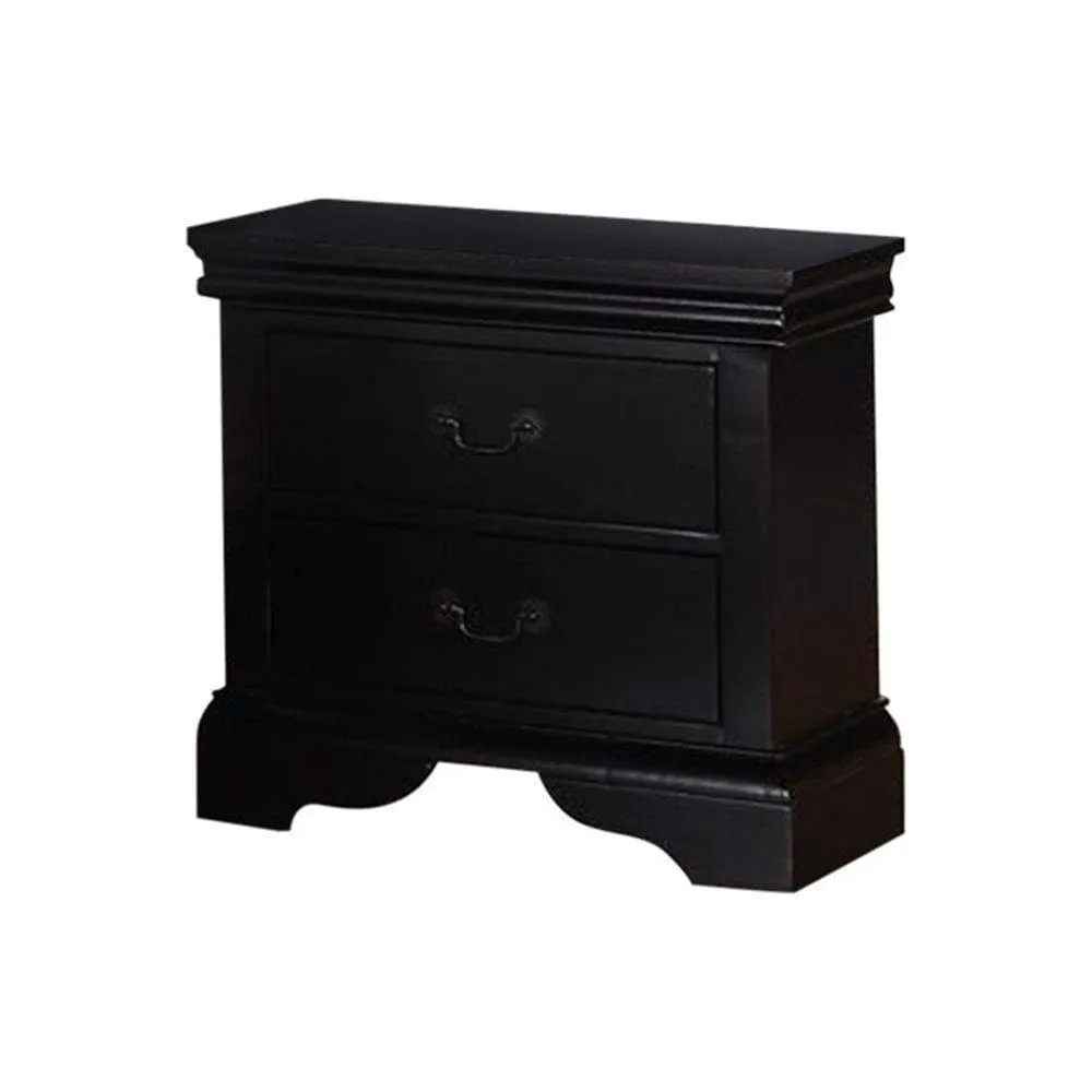 Attractive Pine Wood Night Stand,Black