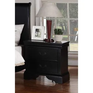 Attractive Pine Wood Night Stand,Black