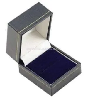 Blue Leatherette Ring Box