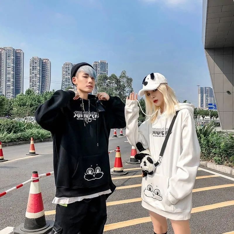 Bunny Rabbit Ears Unisex Hoodie Couples Women's Hoodie Top Casual Sweatshirts Fashion Funny Cute Cool Rock Goth Punk