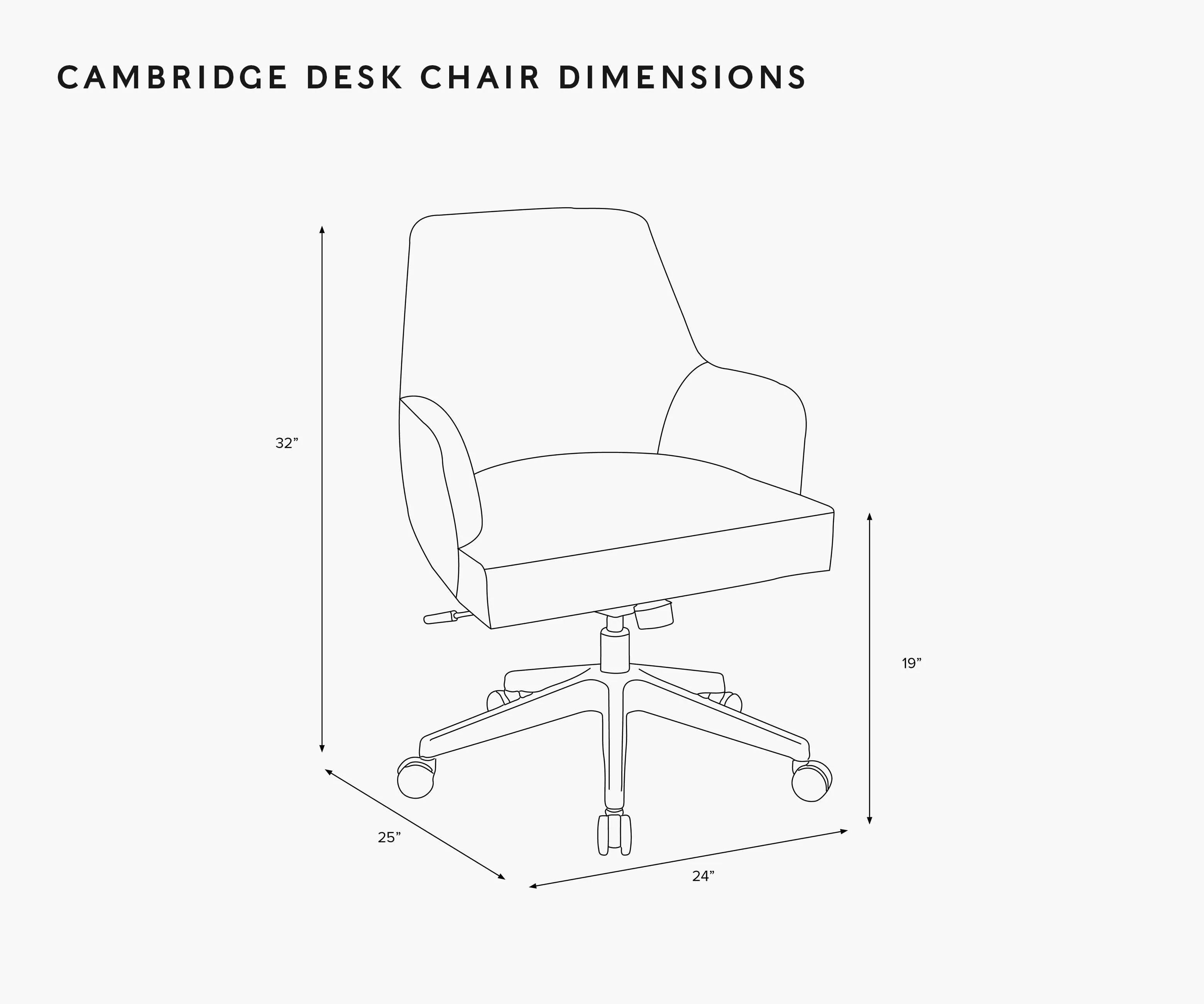 Cambridge Desk Chair - Peonies