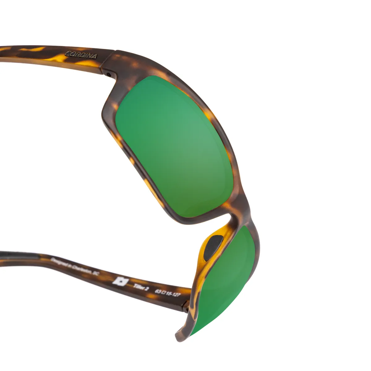 Cordina Tiller 2 Sunglasses-Matte Tort/Green Mirror Polar