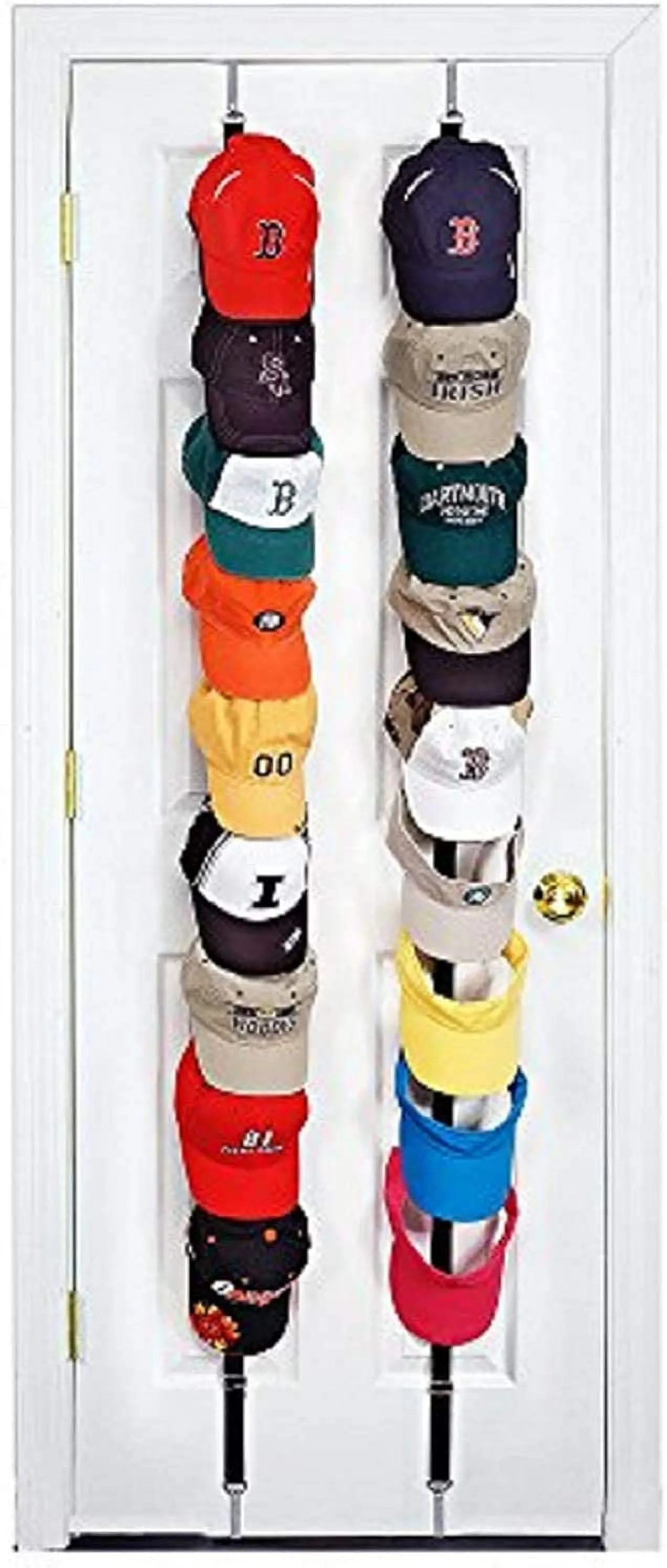 cozy Baseball Hat Organizer Rack for Wall, Black