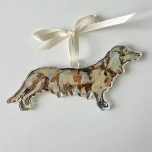 Dachshund Blonde Acrylic Ornament