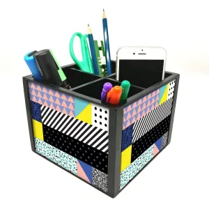 Desk Organizer For Stationery -  CheckBox Pattern