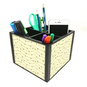 Desk Organizer For Stationery -  Lightning White