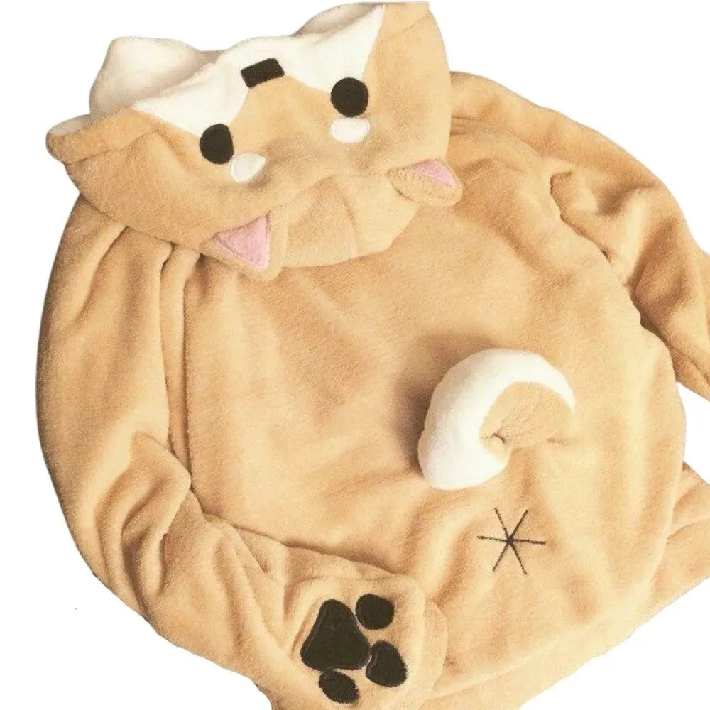 Doge Shiba Inu Husky Women's Hoodie: With ears and face on hood and a tail on the rear