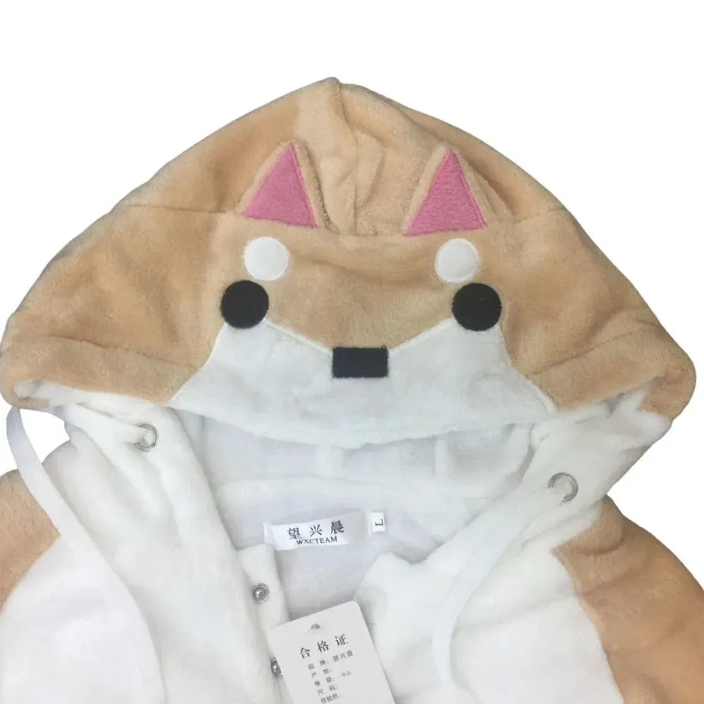 Doge Shiba Inu Husky Women's Hoodie: With ears and face on hood and a tail on the rear