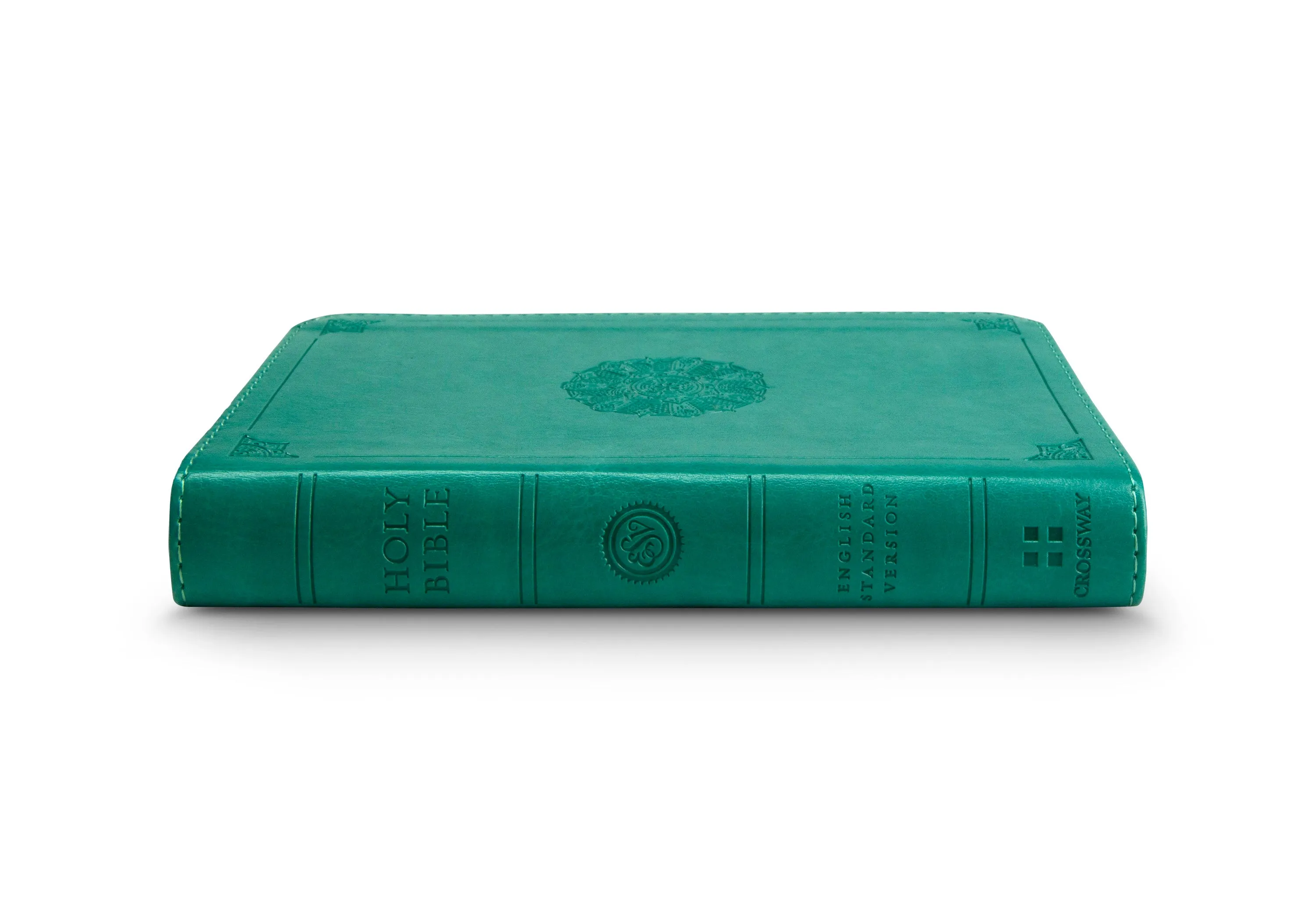 ESV Compact Bible (Trutone, Turquoise, Emblem Design)