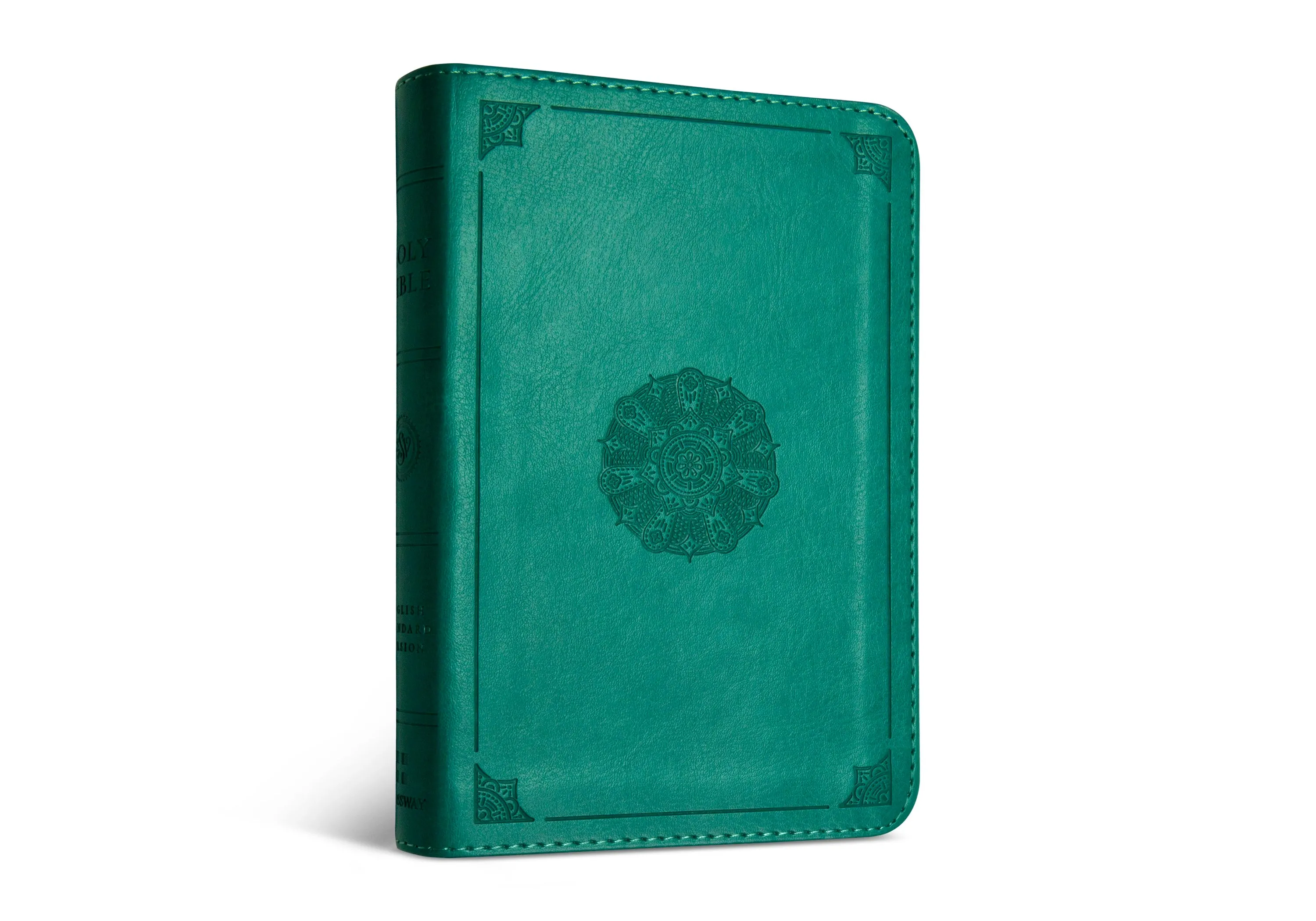 ESV Compact Bible (Trutone, Turquoise, Emblem Design)