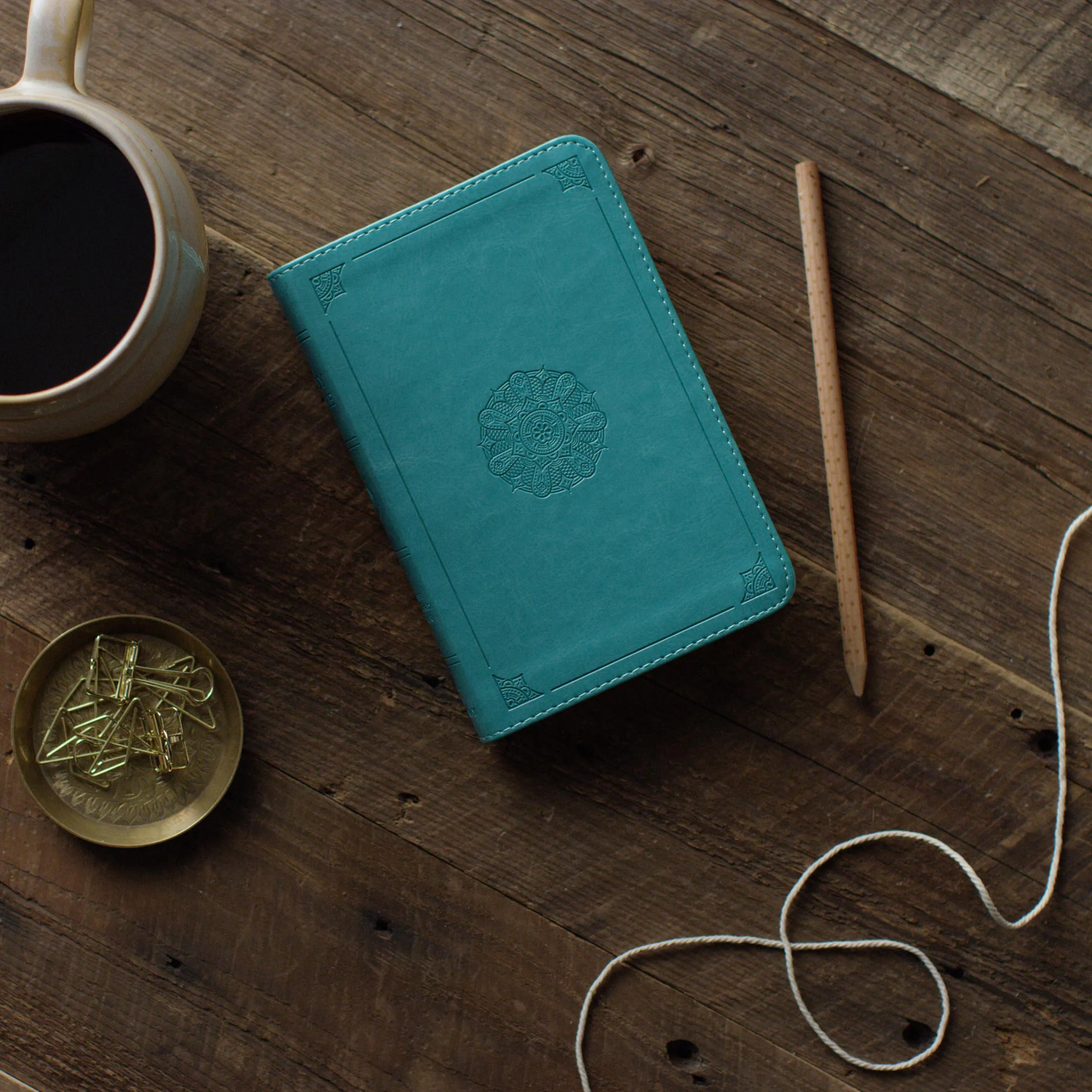 ESV Compact Bible (Trutone, Turquoise, Emblem Design)