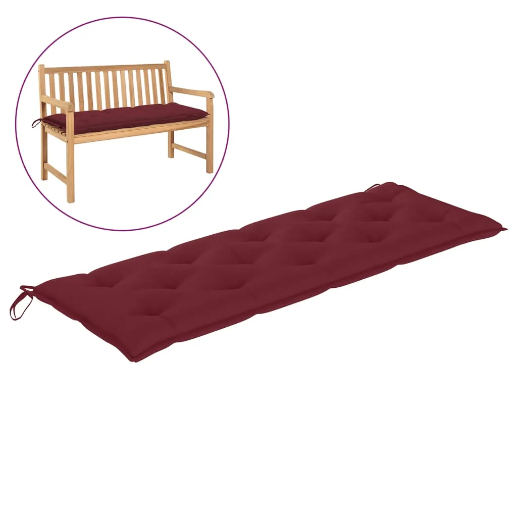 Garden Bench Cushion Wine Red 150x50x7 cm Fabric