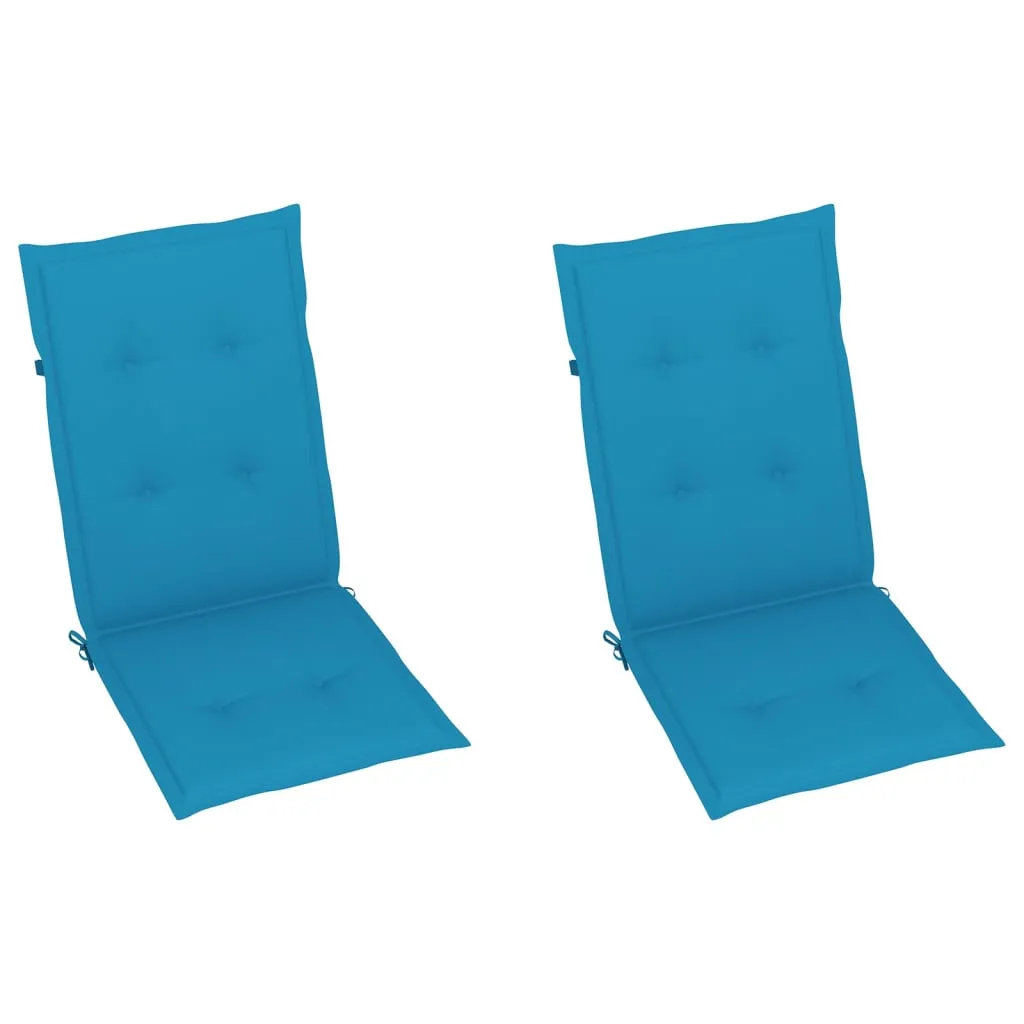 Garden Chair Cushions 2 pcs Blue 120x50x3 cm