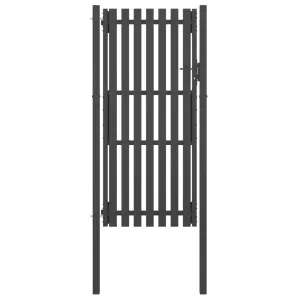 Garden Fence Gate Steel 1x2.5 m Anthracite