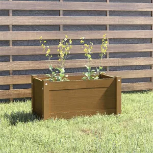 Garden Planter Honey Brown 60x31x31 cm Solid Pinewood