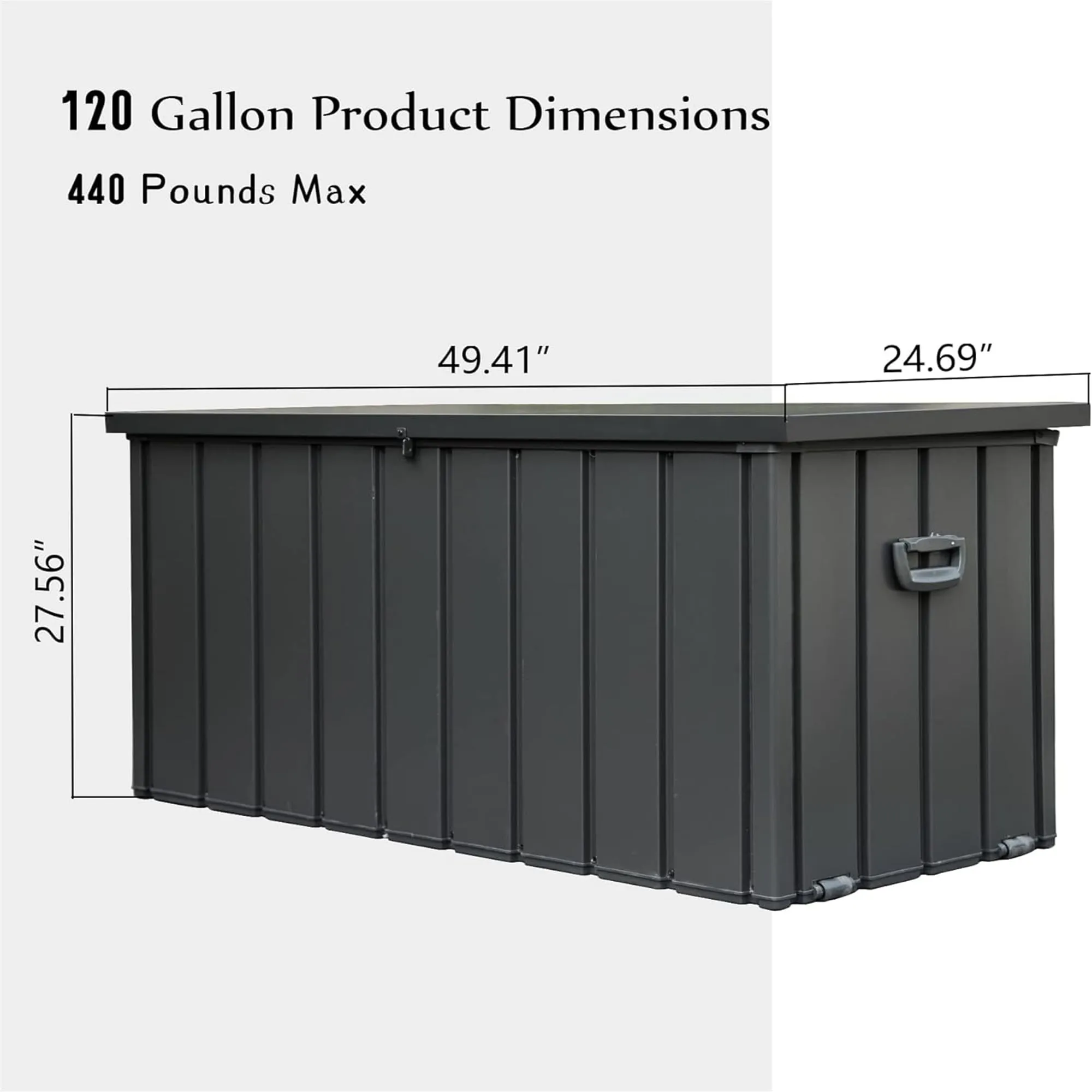 Generic Waterproof 120 Gallon Outdoor Storage Deck Box (120 Gallon)