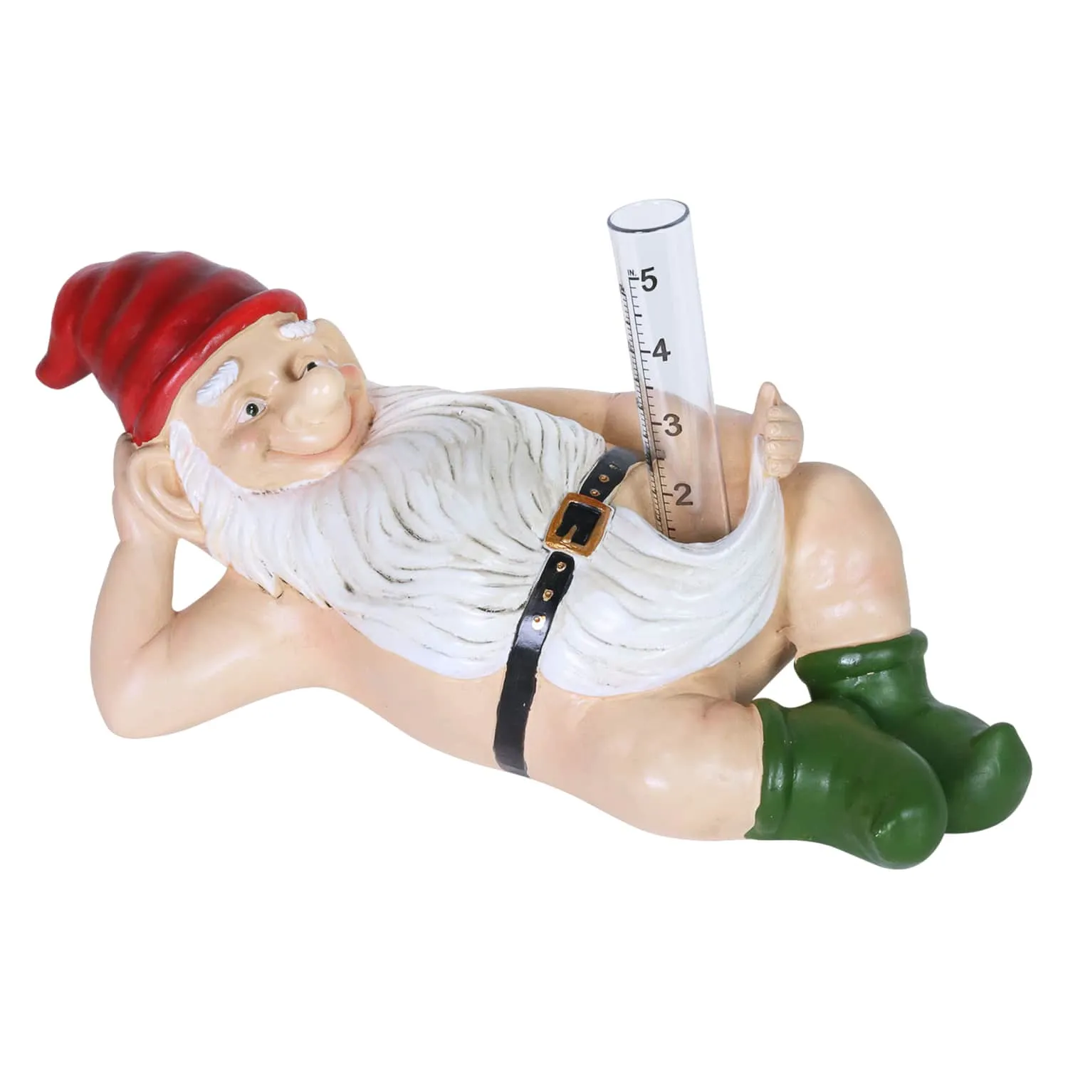 Good Time Naked Rain Gauge Ralph Gnome, 14 by 6 Inches