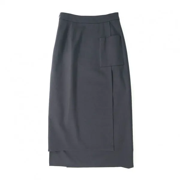 【Graphpaper/グラフペーパー】Compact Ponte Wrap Skirt <br/>GL203-40035B