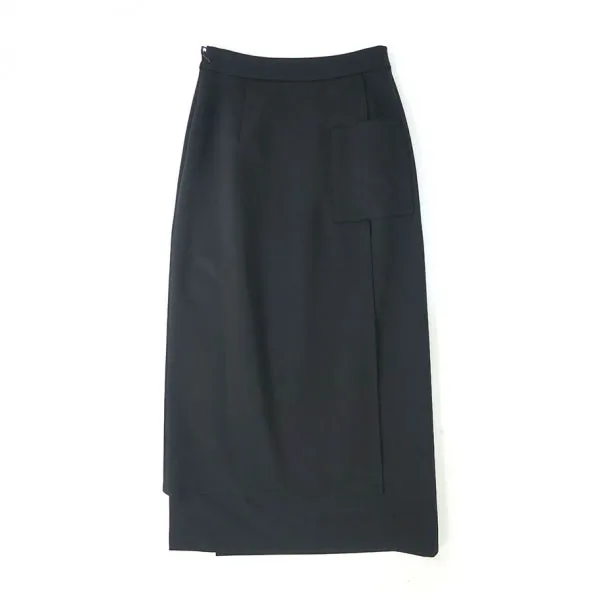 【Graphpaper/グラフペーパー】Compact Ponte Wrap Skirt <br/>GL203-40035B