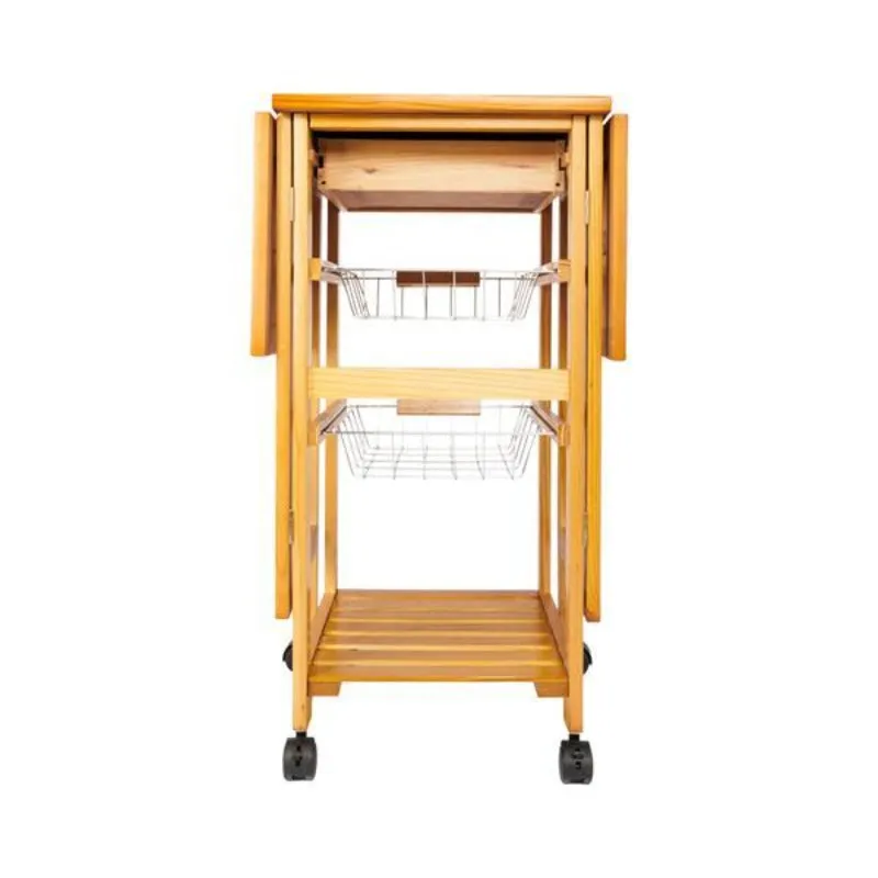 Kitchen Drop Leaf Island Storage Cart