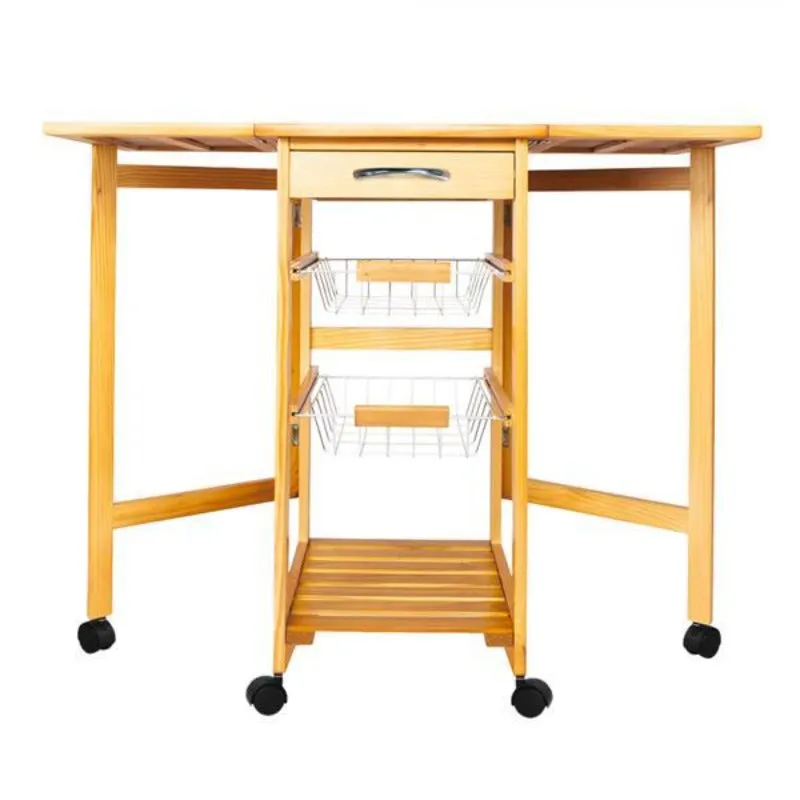 Kitchen Drop Leaf Island Storage Cart