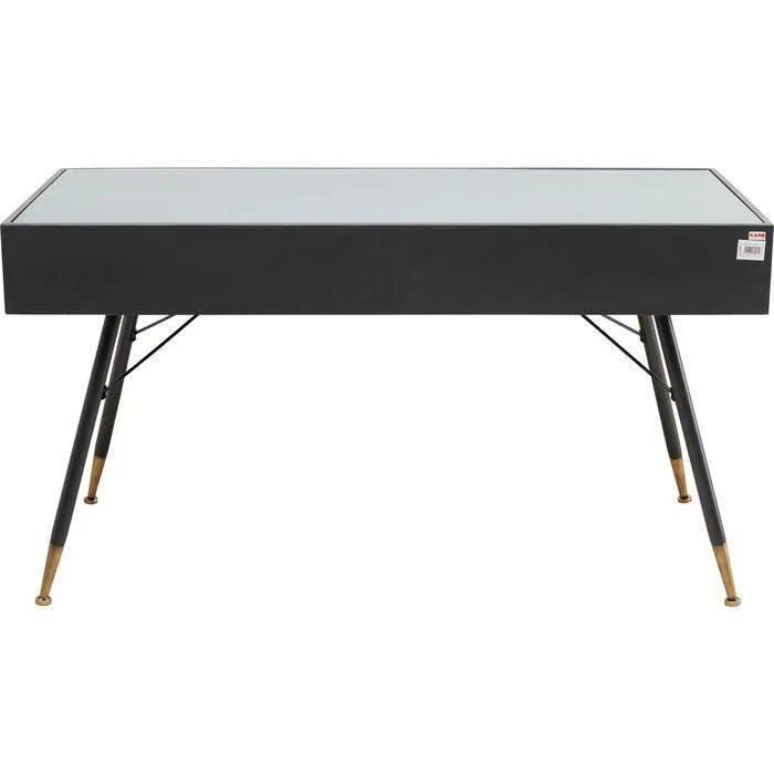 La Gomera Black Metal/Glass Desk