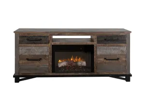 Loft Brown - 70" Fireplace - Dark Gray