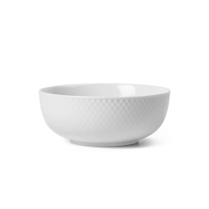 Lyngby Porcelæn Rhombe Bowl White, Ø: 6.1"