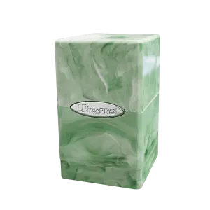 Marble Satin Tower Deck Box - Lime Green / White