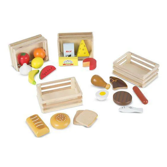 Melissa & Doug Food Groups - Wooden Play Food