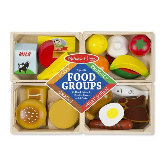 Melissa & Doug Food Groups - Wooden Play Food