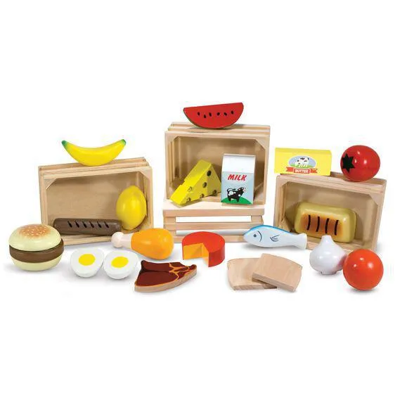 Melissa & Doug Food Groups - Wooden Play Food