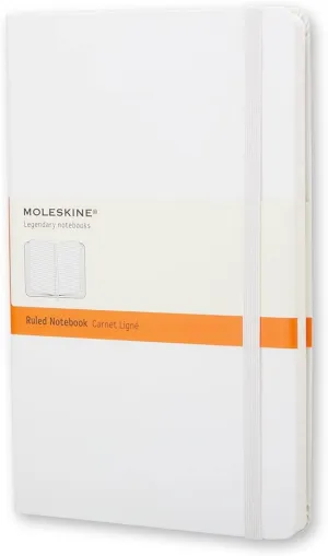 Moleskine Ruled Notebook Pocket Size White Hard Cover