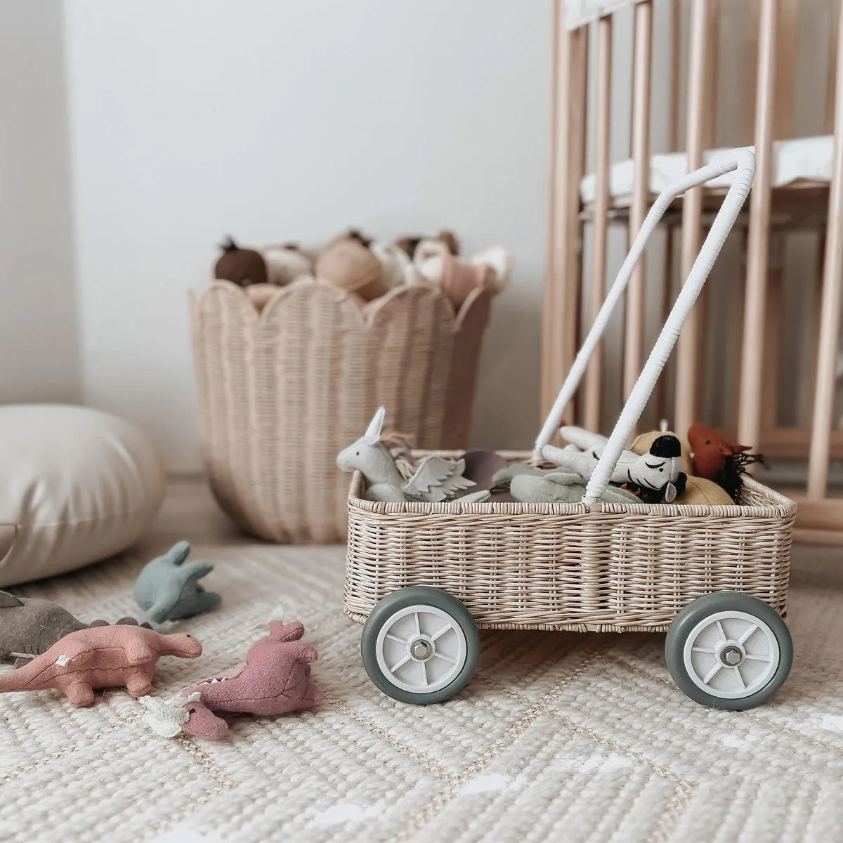 Olli Ella Rattan Wamble Walker - Straw