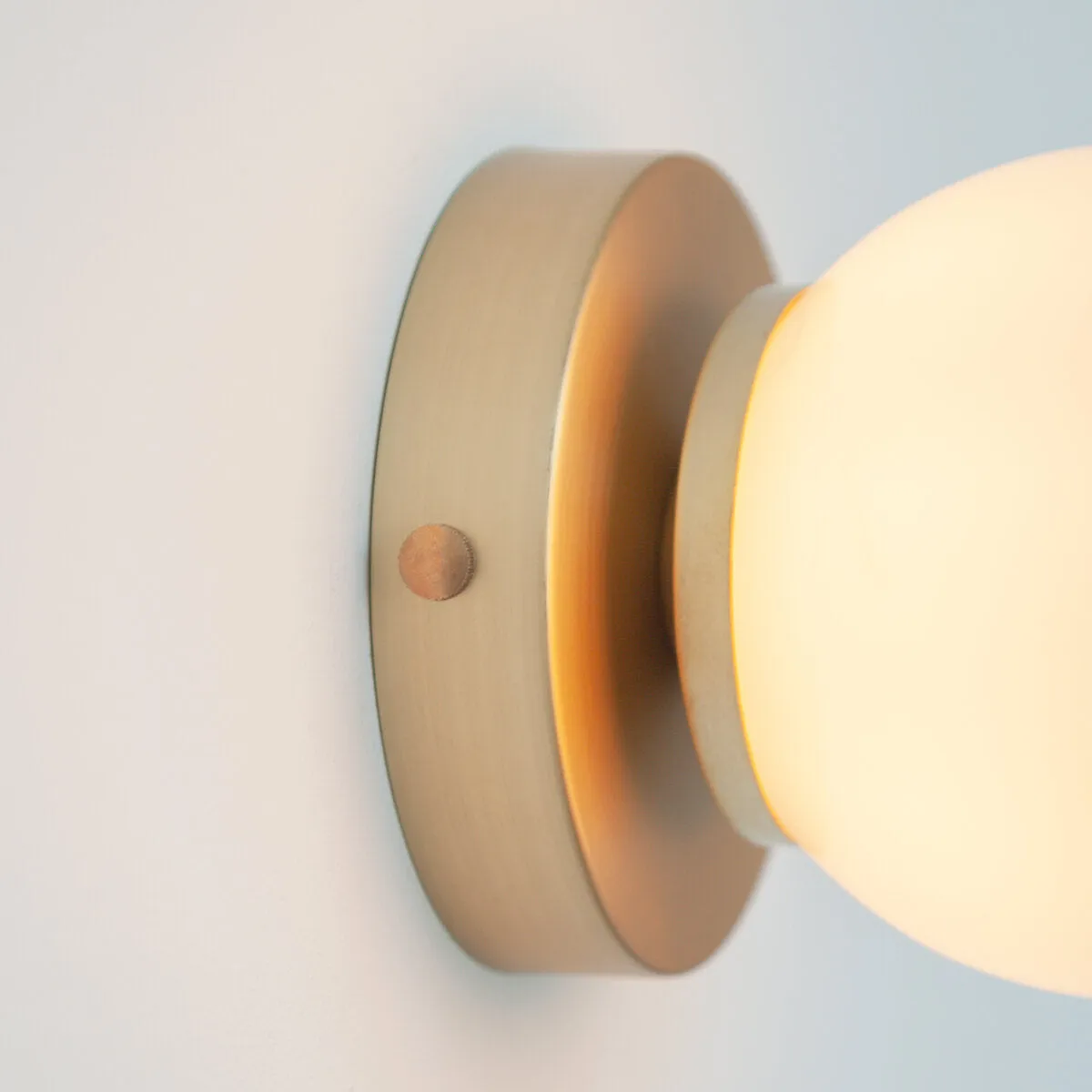 Opal Glass Flush Wall Light