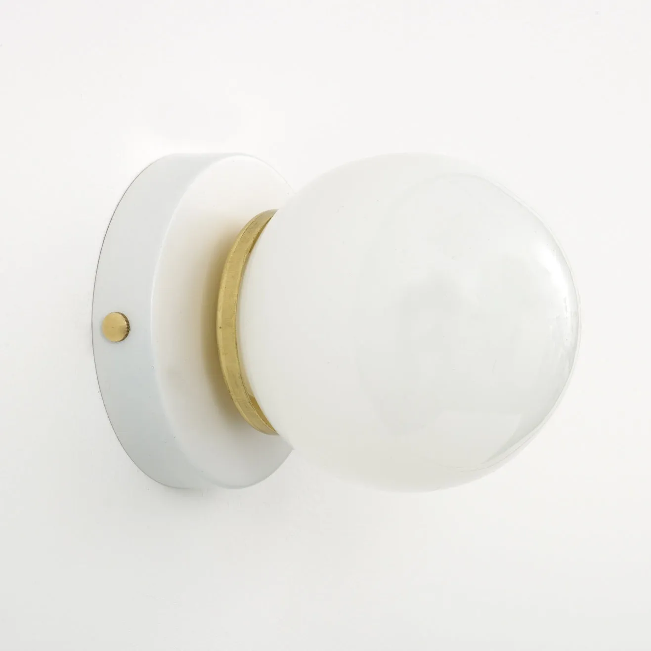 Opal Glass Flush Wall Light