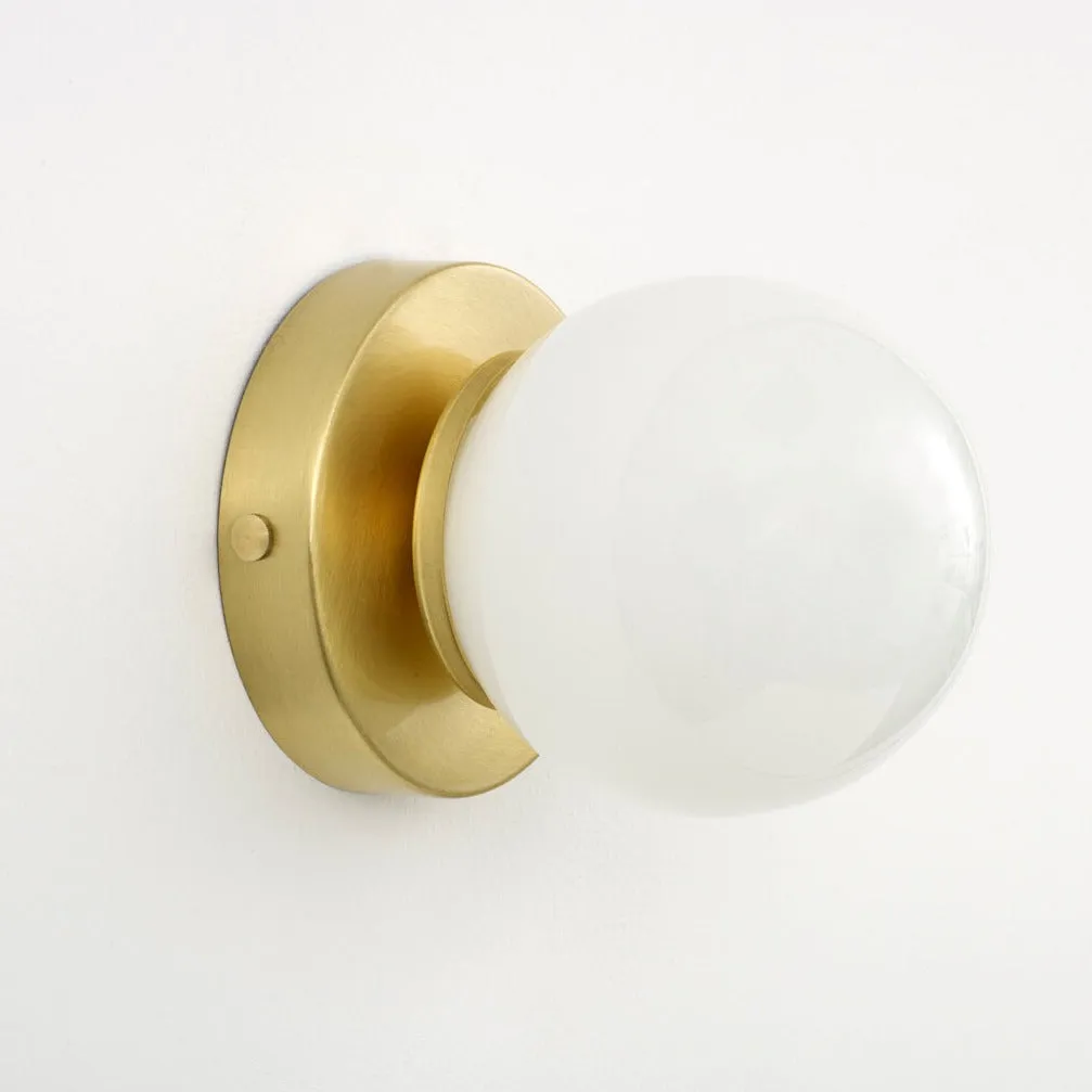 Opal Glass Flush Wall Light