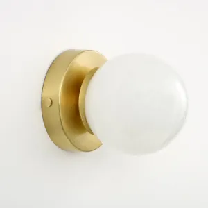 Opal Glass Flush Wall Light