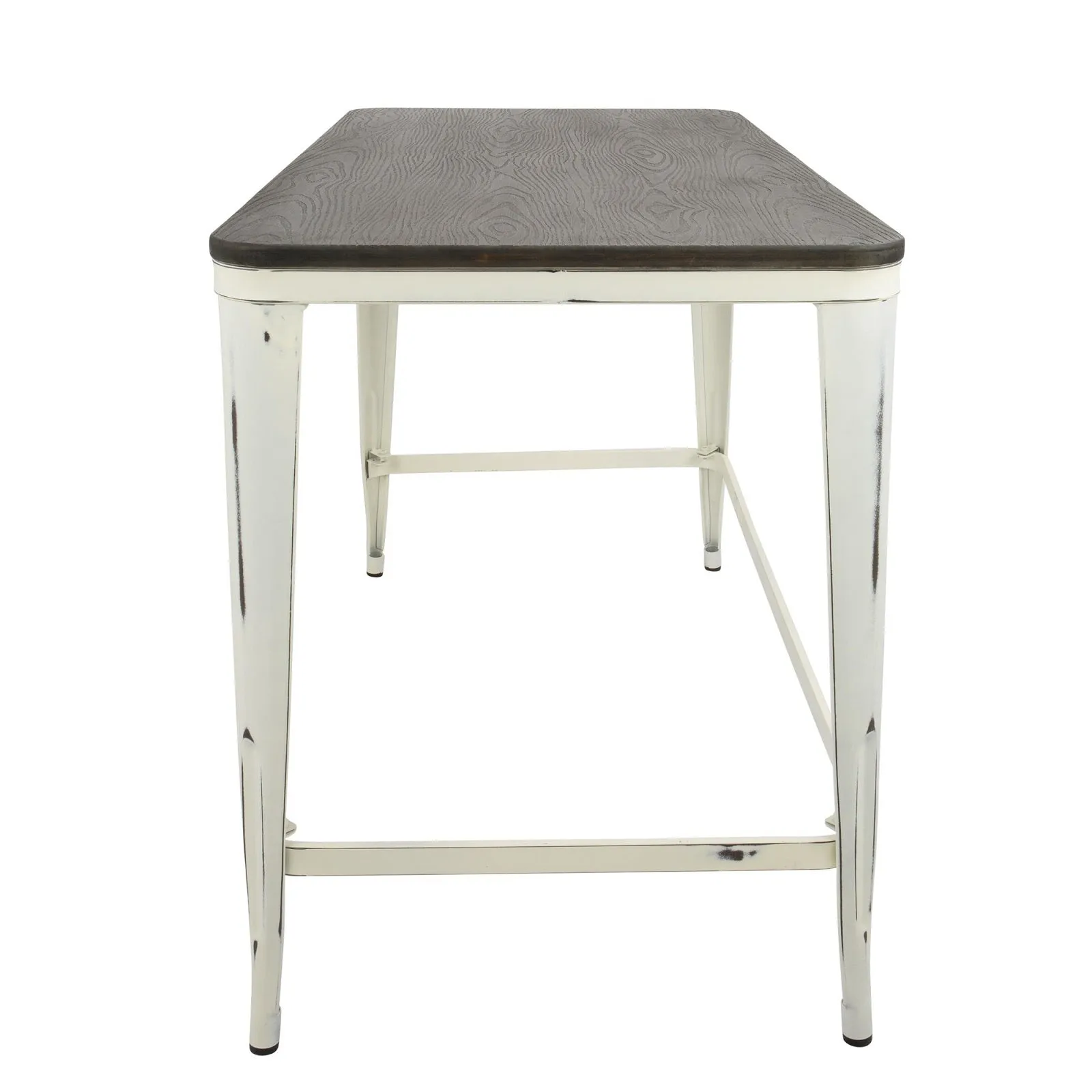 Pia Industrial Desk in Vintage Cream and Espresso by LumiSource