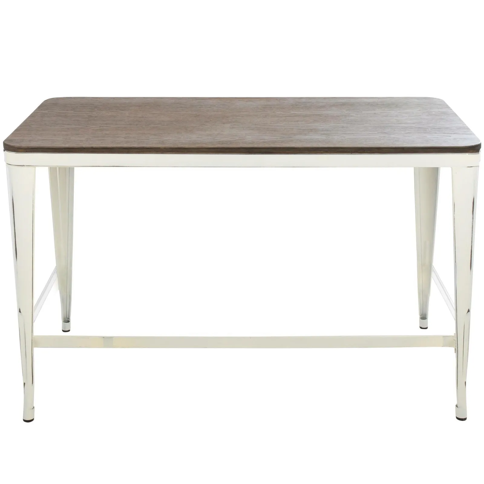 Pia Industrial Desk in Vintage Cream and Espresso by LumiSource