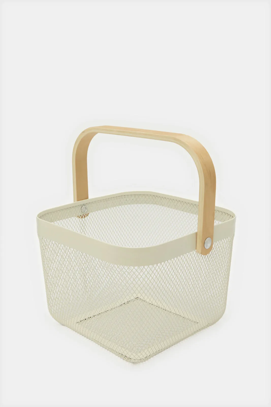 Pink Square Basket With Handle