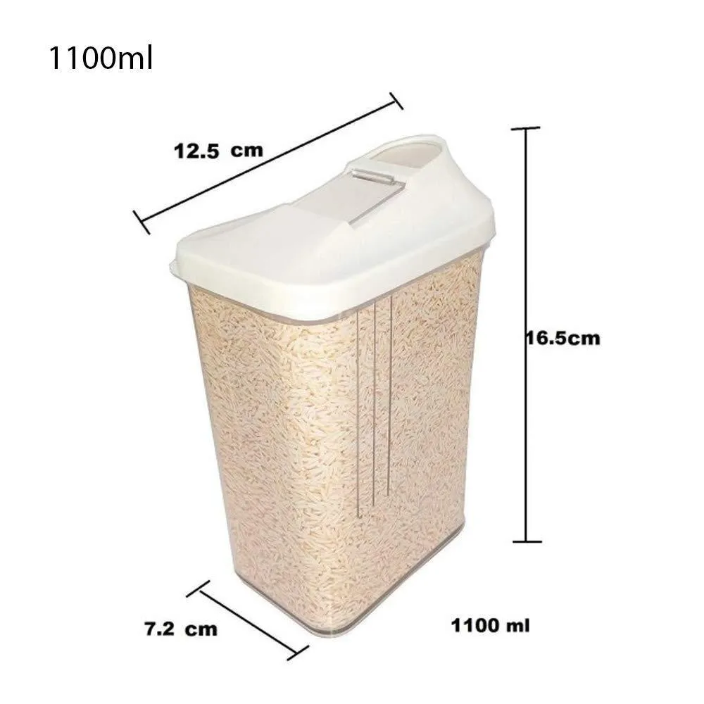 Plastic Transparent Cans, Jars Storage Bottles, Storage Box (1100 ml, 1pc)