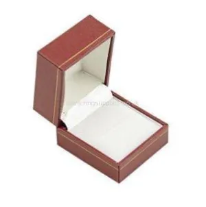 Red Leatherette Ring Box